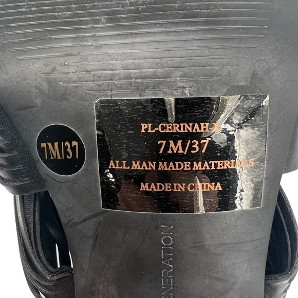 BCBGeneration Cerinah Black Caged Ankle Almond Toe Heels Size 7 Women's - Picture 4 of 9